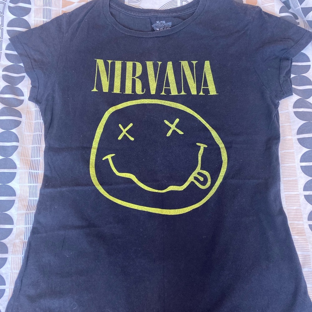 NIRVANA Black and Yellow Tee